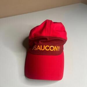 Saucony Red Running Cap Hat One Size Lightweight Performance Trail Running